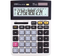 Настольный калькулятор DELI e1672c 14-разрядный серебристый 213x158x37 мм 1754755