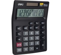 Настольный калькулятор DELI e1519a 12-разрядный черный 1754764 26341337