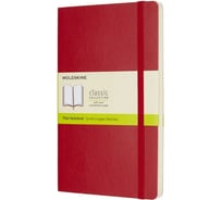 Блокнот Moleskine Classic Soft Large, 192 стр., красный, нелинованный 430970QP618F2