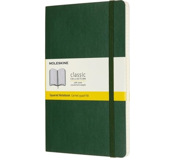 Блокнот Moleskine Classic Soft Large, 192 стр., зеленый, в клетку 1128047QP617K15