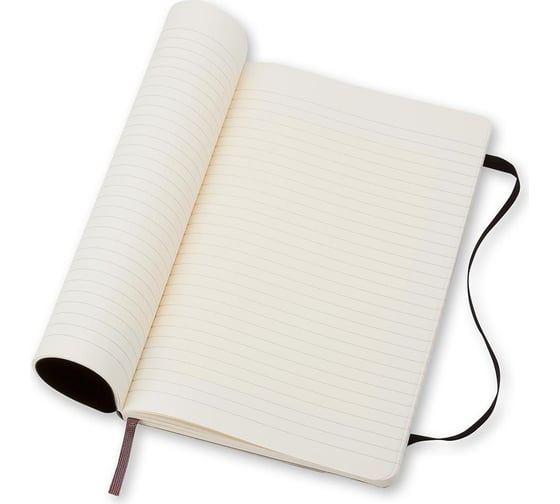 Блокнот Moleskine Classic Soft Large, 192 стр., черный, в линейку 385249QP616