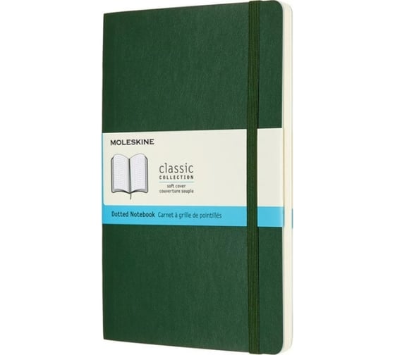 Блокнот Moleskine Classic Soft Large, 192 стр., зеленый, пунктир 1128067QP619K15 1