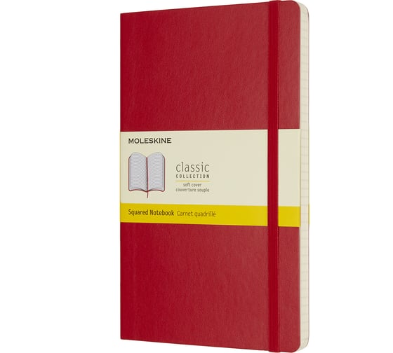 Блокнот Moleskine Classic Soft Large, 192 стр., красный, в клетку 430974QP617F2 1