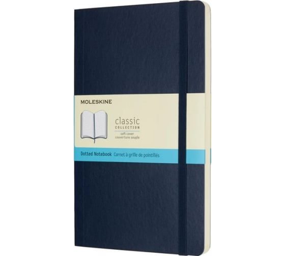 Блокнот Moleskine Classic Soft Large, 192 стр., синий, пунктир 430988QP619B20 1