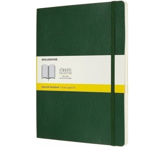 Блокнот Moleskine Classic Soft Pocket, 192 стр., зеленый, в клетку 1128024QP612K15 1