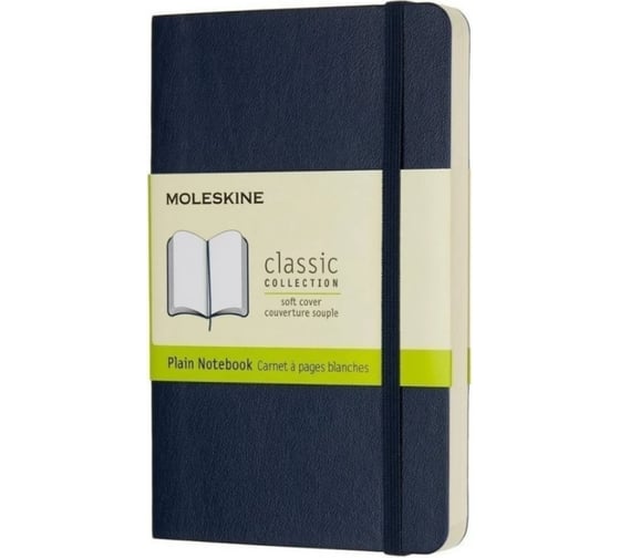 Блокнот Moleskine Classic Soft Pocket, 192 стр., синий, нелинованный 430932QP613B20 1