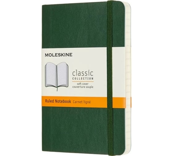 Блокнот Moleskine Classic Soft Pocket, 192 стр., зеленый, в линейку 1128021QP611K15 1