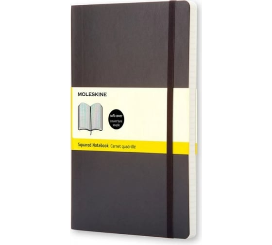 Блокнот Moleskine Classic Soft Pocket, 192 стр., черный, в клетку 385248QP612 1