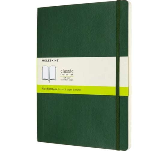 Блокнот Moleskine Classic Soft XL, 192 стр., зеленый, нелинованный 1128075QP623K15 1