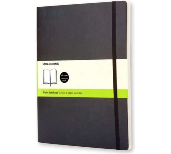 Блокнот Moleskine Classic Soft XL, 192 стр., черный, нелинованный 385253QP623 1