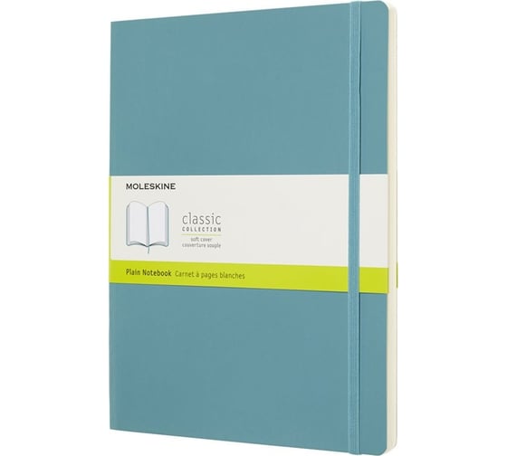 Блокнот Moleskine Classic Soft XL, 192 стр., голубой, нелинованный 1056571QP623B35 1