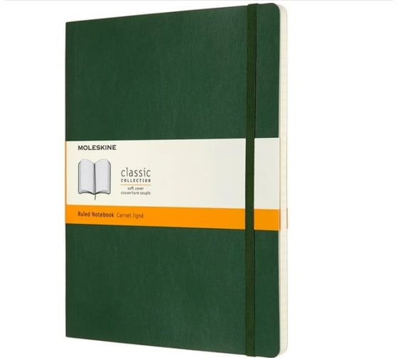 Блокнот Moleskine Classic Soft XL, 192 стр., зеленый, в линейку 1128070QP621K15 1