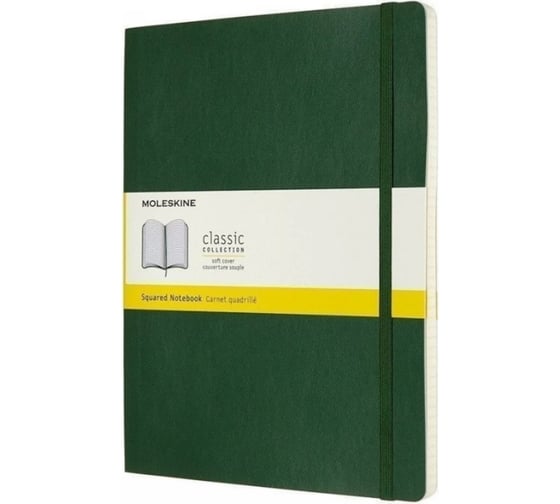 Блокнот Moleskine Classic Soft XL, 192 стр., зеленый, в клетку 1128074QP622K15 1