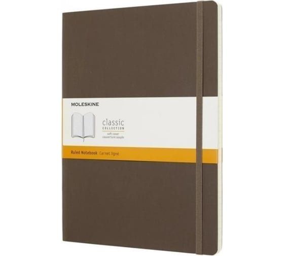 Блокнот Moleskine Classic Soft XL, 192 стр., коричневый, в линейку 1056576QP621P14 1