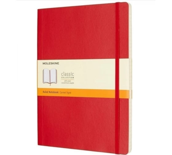 Блокнот Moleskine Classic Soft XL, 192 стр., красный, в линейку 431021QP621F2 1