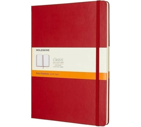 Блокнот Moleskine Classic XL, 192 стр., красный, в линейку 432242QP090F2 1