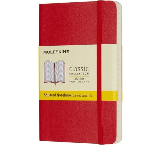 Блокнот Moleskine Classic Soft, 192 стр., красный, в клетку 430925QP612F2 1