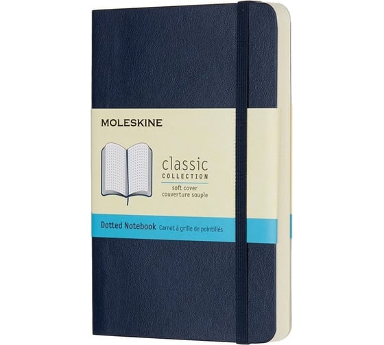 Блокнот Moleskine Classic Soft, 192 стр., синий, пунктир 430940QP614B20 1