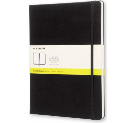Блокнот Moleskine Classic XL, 192 стр., черный, нелинованный 1074743QP092 1