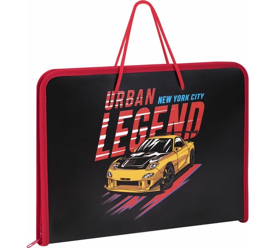 Папка для труда ПИФАГОР Street Legend на молнии, с ручками, А4, 1 отделение, пластик, органайзер 271473
