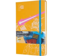 Блокнот Moleskine LE Gandam Large, 240 стр., желтый, в линейку 1128265LEGDQP060B