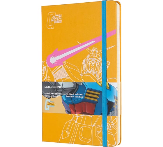 Блокнот Moleskine LE Gandam Large, 240 стр., желтый, в линейку 1128265LEGDQP060B 1