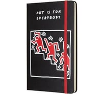 Блокнот Moleskine Keith Haring Large LE, 240 стр., черный, в линейку 430915LEKH01QP060