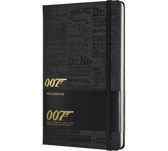 Блокнот Moleskine LE James Bond Large, 240 стр., черный, в линейку 1075004LEJBQP060B 1