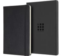 Блокнот Moleskine LE Leather Large, 192 стр., черный, в линейку, подар.кор. 1075037LCLH31BKBOX