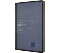 Блокнот Moleskine LE Leather Large, 192 стр., синий, в линейку 1139371LCLH31HB41BOX