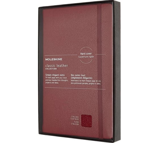 Блокнот Moleskine LE Leather Large, 192 стр., красный, в линейку 1139377LCLH31SF1BOX 1