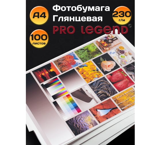 Фотобумага Pro Legend А4, глянцевая, 230 г/м, 100 л PL5552