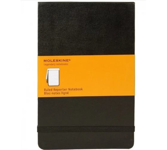 Блокнот Moleskine Reporter Soft Large, 192 стр., черный, нелинованный 394738QP818 1