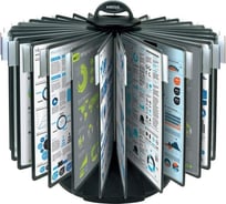 Настольная демосистема ProMega office А4 вращающаяся 30 панелей серого цвета 268185