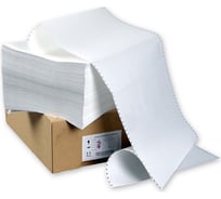 Бумага ProMega jet с неотрывной перфорацией однослойная 420 мм 12 белизна 100 1500 листов 102572