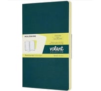 Набор Moleskine 2 блокнота Volant Large, 96 стр., зеленый/желтый, в линейку 1095912QP721K31M20