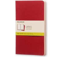 Набор Moleskine 3 блокнота Cahier Journal Large, 80 стр., клюквенный, нелинованный 394916CH118
