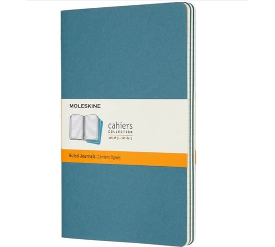 Набор Moleskine 3 блокнота Cahier Journal Large, 80 стр., голубой, в линейку 1128168CH016B44 1