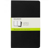 Набор Moleskine 3 блокнота Cahier Journal Large, 80 стр., черный, нелинованный 385295QP318