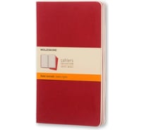 Набор Moleskine 3 блокнота Cahier Journal Large, 80 стр., клюквенный, в линейку 394895CH116