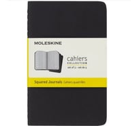 Набор Moleskine 3 блокнота Cahier Journal Pocket, 64 стр., черный, в клетку 394793QP312