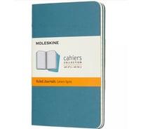 Набор Moleskine 3 блокнота Cahier Journal Pocket, 64 стр., голубой, в линейку 1128139CH011B44