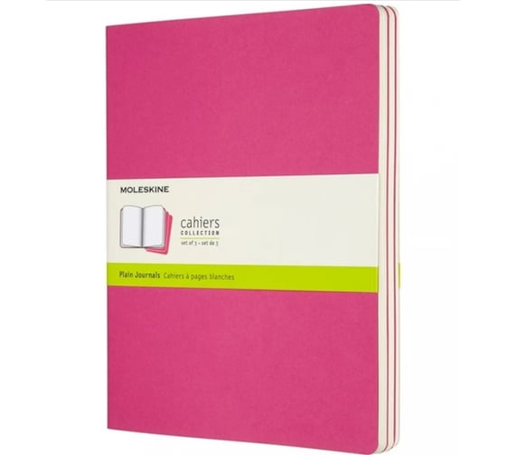 Набор Moleskine 3 блокнота Cahier Journal XL, 120 стр., розовый неон, нелинованный 1128391CH023D17 1