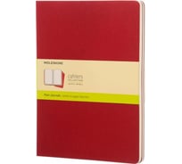 Набор Moleskine 3 блокнота Cahier Journal XL, 120 стр., клюквенный, нелинованный 394941CH123