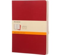 Набор Moleskine 3 блокнота Cahier Journal XL, 120 стр., клюквенный, в линейку 394922CH121