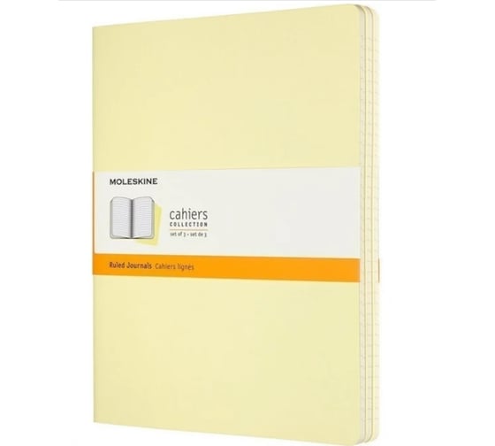 Набор Moleskine 3 блокнота Cahier Journal XL, 120 стр., желтый, нелинованный 1128420CH023M23 1