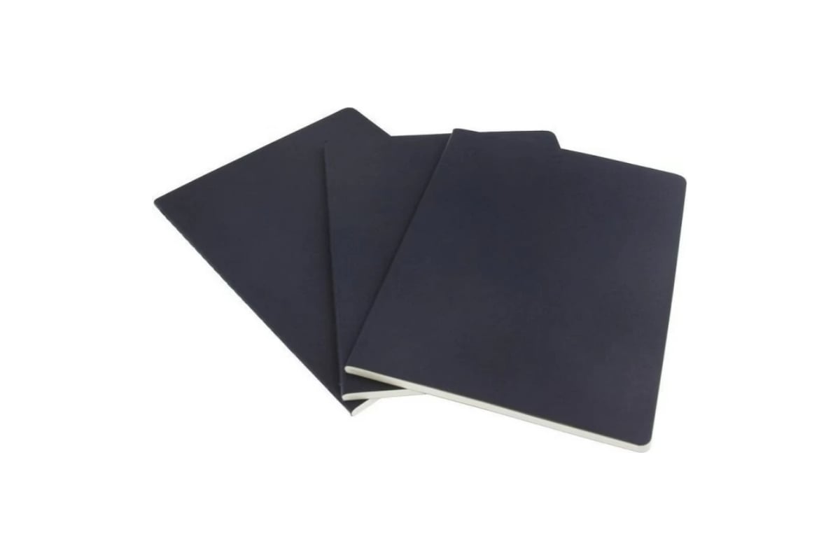 Набор Moleskine 3 блокнота Cahier Journal XL, 120 стр., синий ...