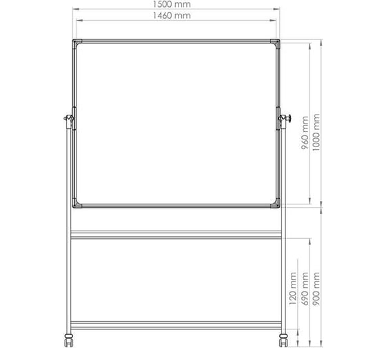 Магнитно-маркерная доска Berlingo Premium SDm09030 100х150 см, двусторонняя SDm_09030