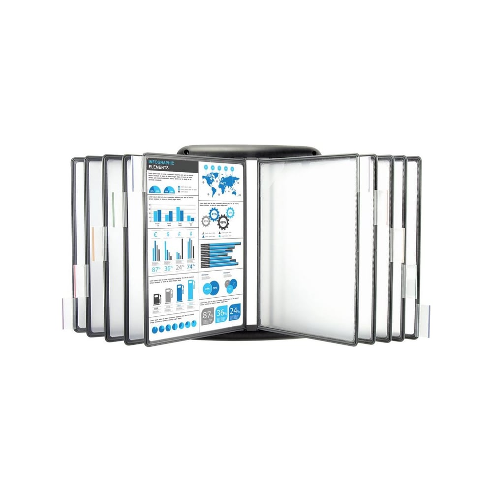 Настенная демосистема ProMega office А4 10 панелей черного цвета 268188 ...