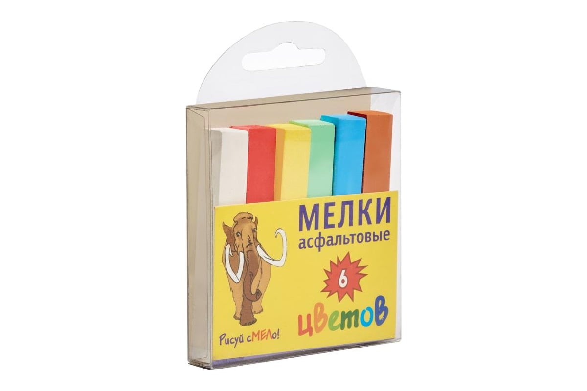 Мел для асфальта ООО Комус цветной 6 шт 6 цветов 1735686 - выгодная ...